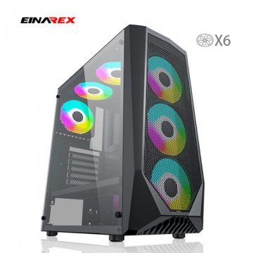 EINAREX埃納爾 R-1 玻璃側板/幻彩風扇*6/USB3.0