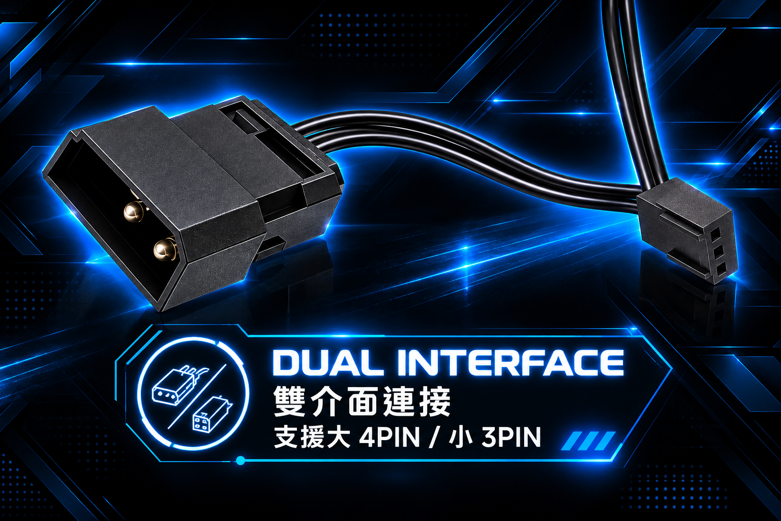 AINAR 艾納爾 系統風扇 風扇與燈光配件 接口說明